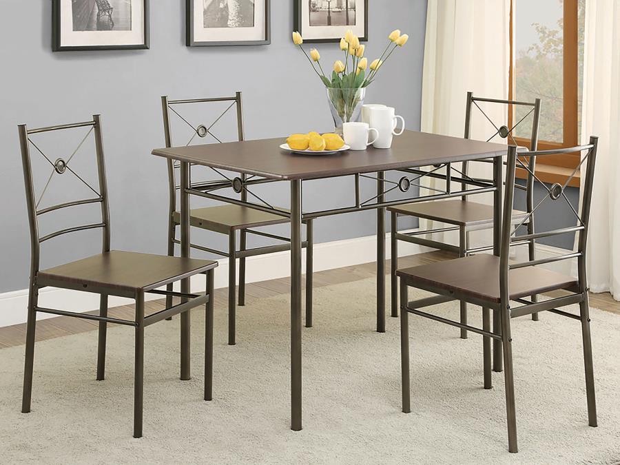 5-piece Rectangular Dining Table Set