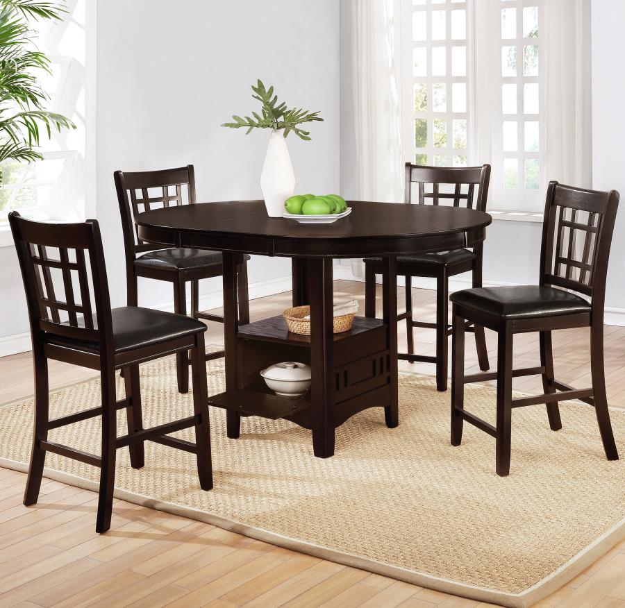 5-piece Oval Counter Height Dining Set