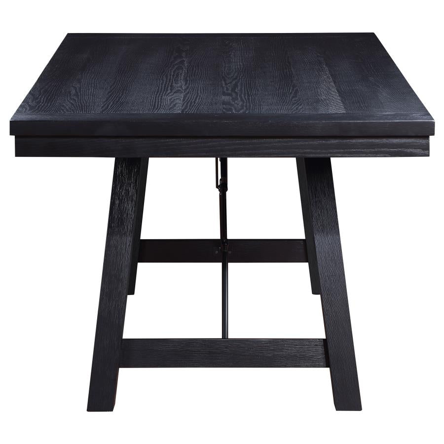 5-piece Rectangular Trestle Dining Table Set