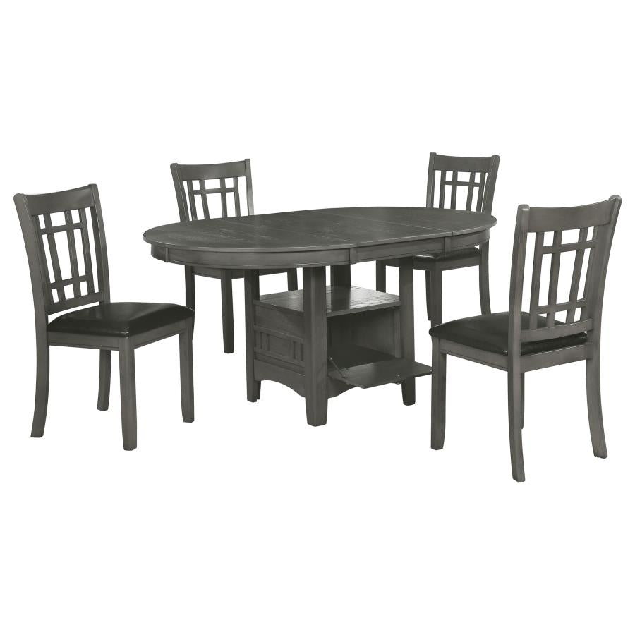 5-piece Oval Extension Leaf Dining Set