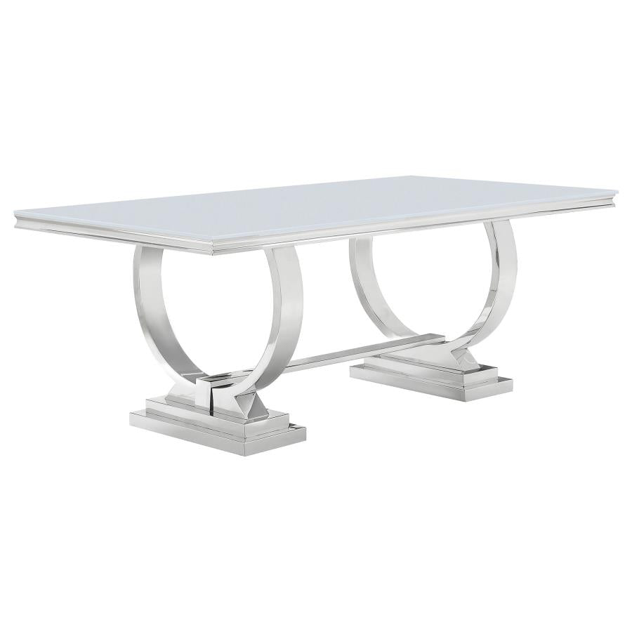 7-piece Rectangular Glass Top Dining Set