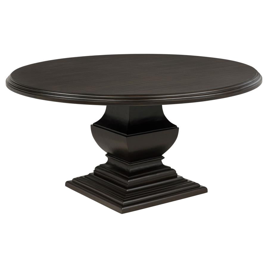 7 Piece Round Table Dining Set Dark Cocoa