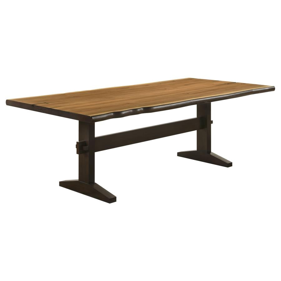5-piece Rectangular Live Edge Dining Table Set