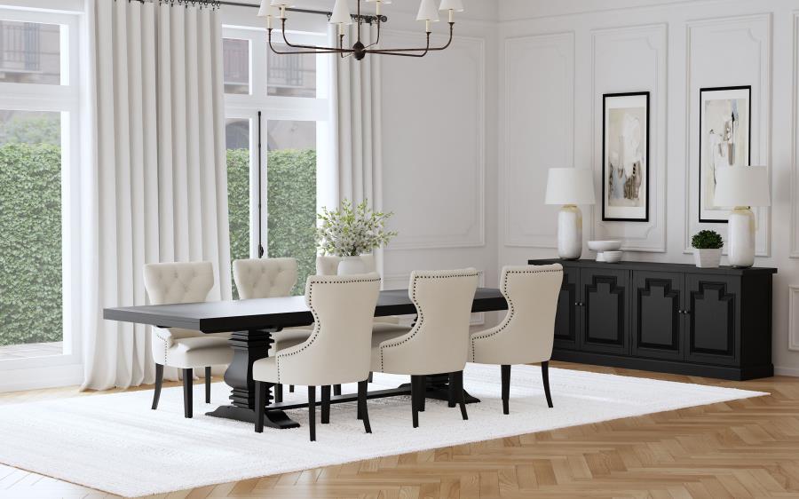 7-piece 126-inch Extension Dining Table Set