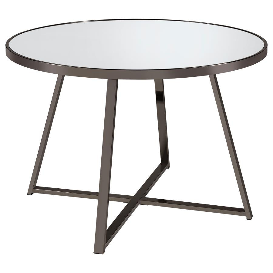 5-piece Round Mirror Top Dining Set