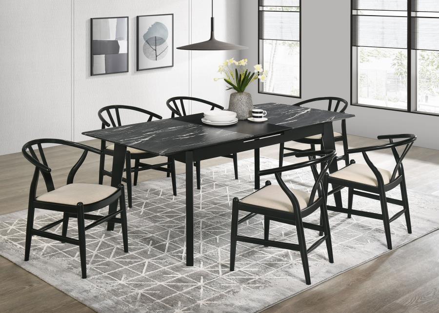 7-piece Extension Leaf Dining Table Set