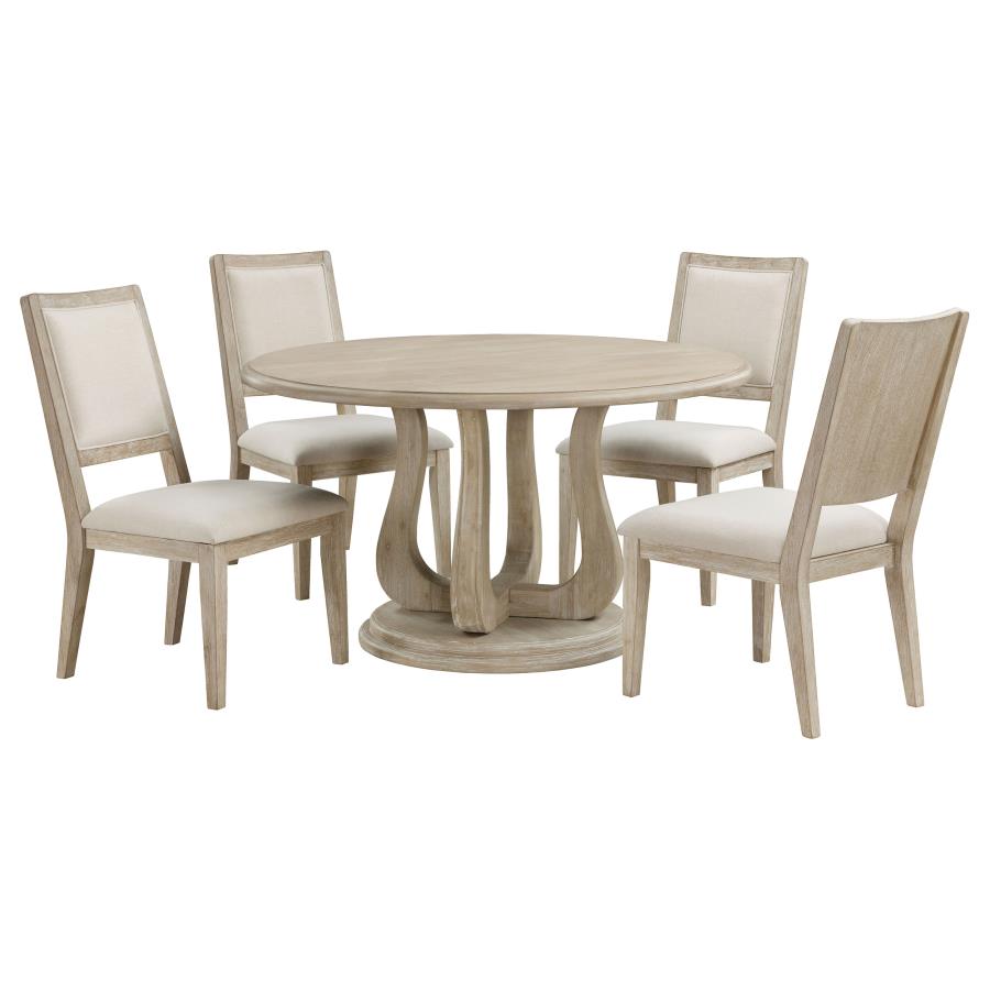 5-piece Round Dining Table Set