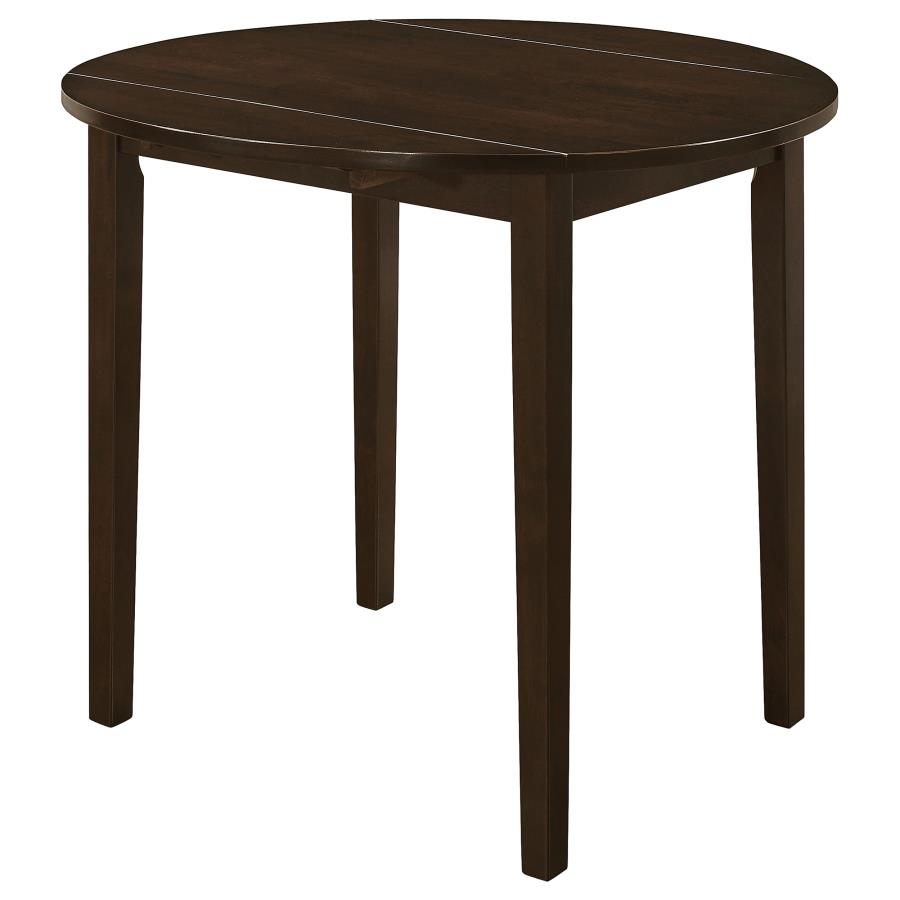 3-piece Round Drop Leaf Dining Table Set