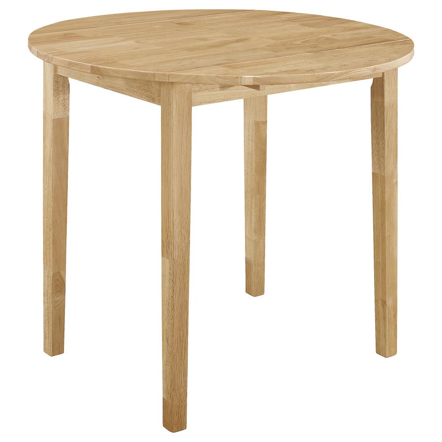 3-piece Round Drop Leaf Dining Table Set
