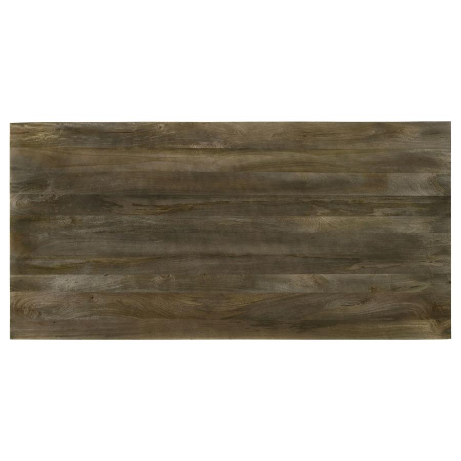 7-piece Rectangular 80" Solid Wood Dining Table Set