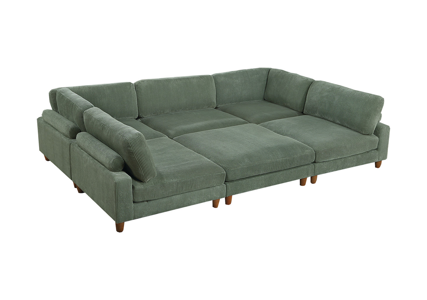 6-PC Modular Corduroy Sectional (XL Size)