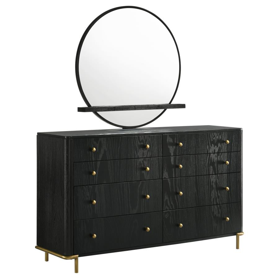 8 Drawer Dresser Black