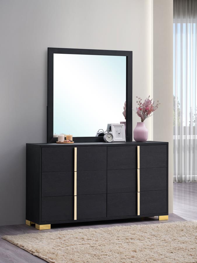 6 Drawer Dresser Black