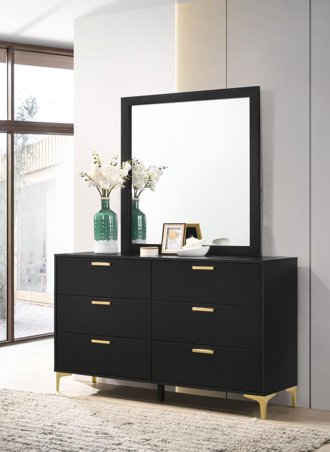 6 Drawer Dresser Black