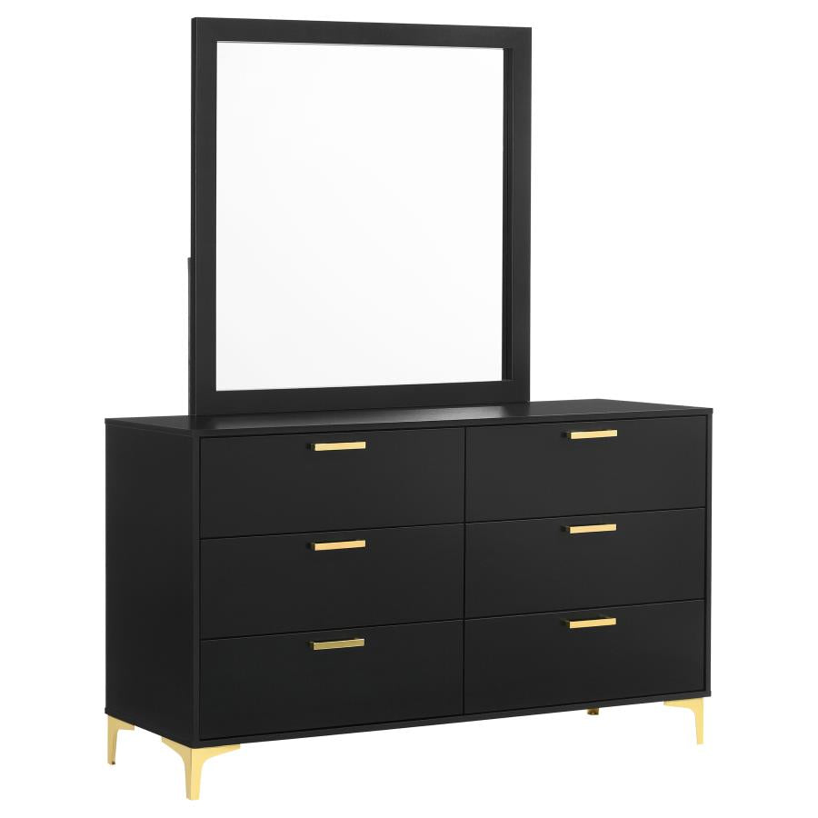 6 Drawer Dresser Black