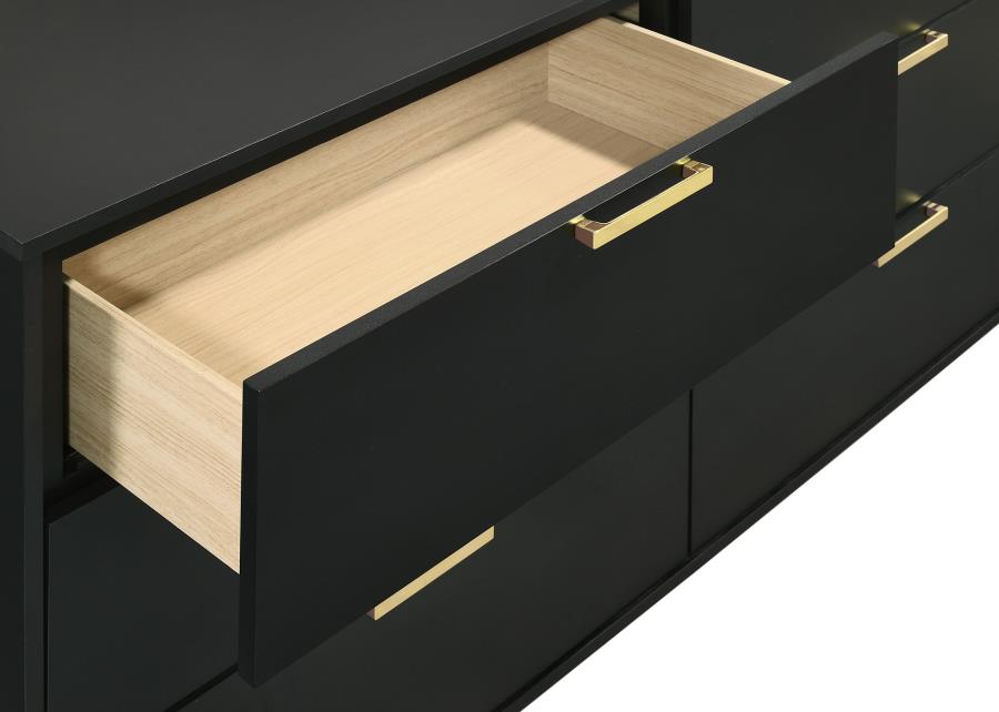 6 Drawer Dresser Black