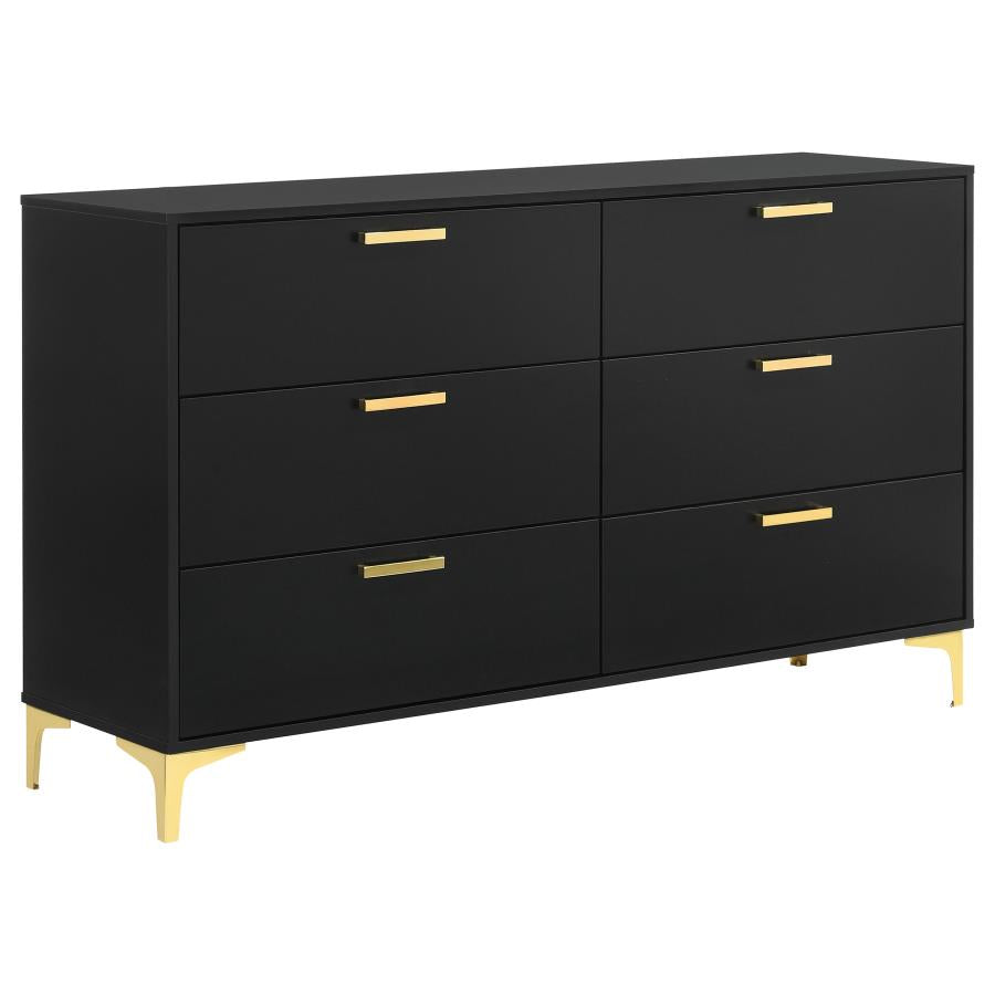 6 Drawer Dresser Black