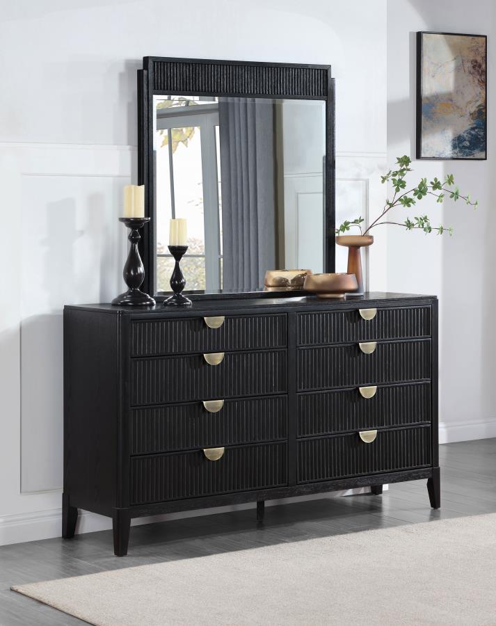 8 Drawer Dresser Black