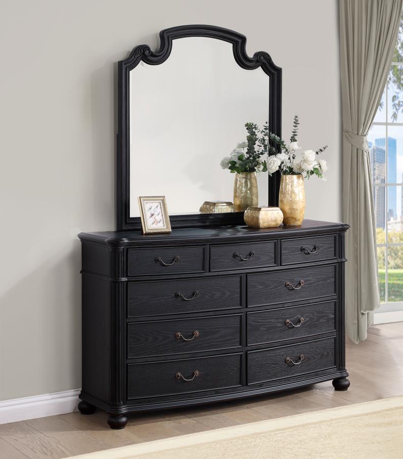 9 Drawer Dresser Black