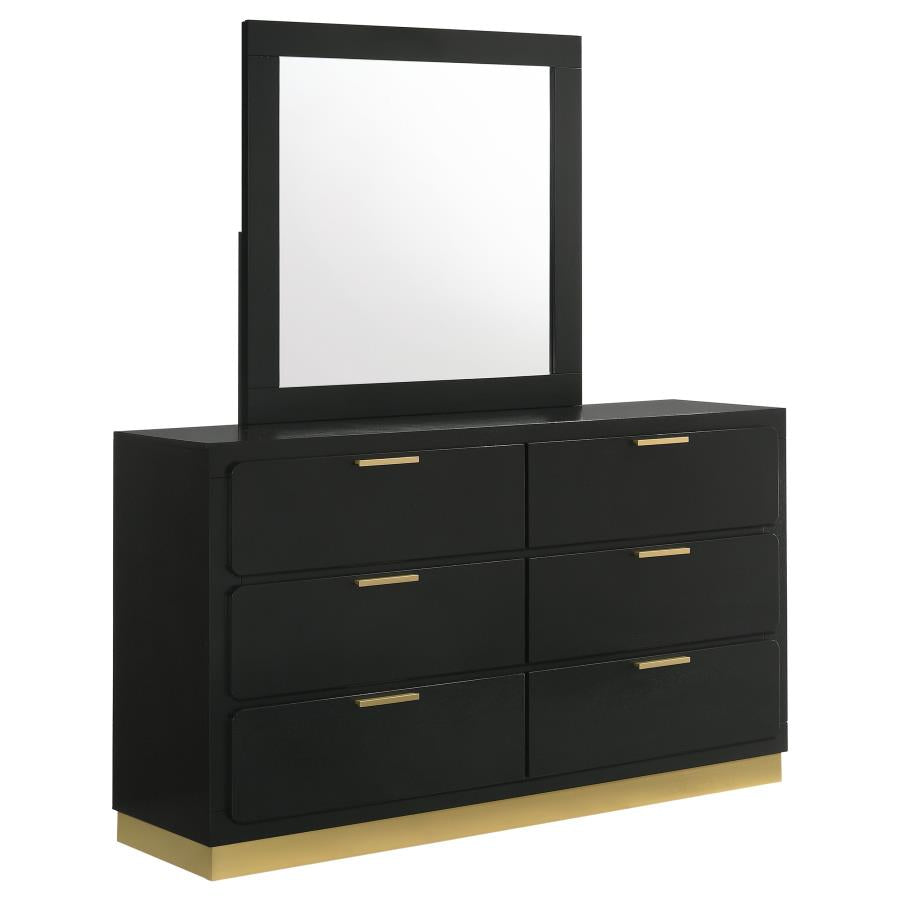 6 Drawer Dresser Black