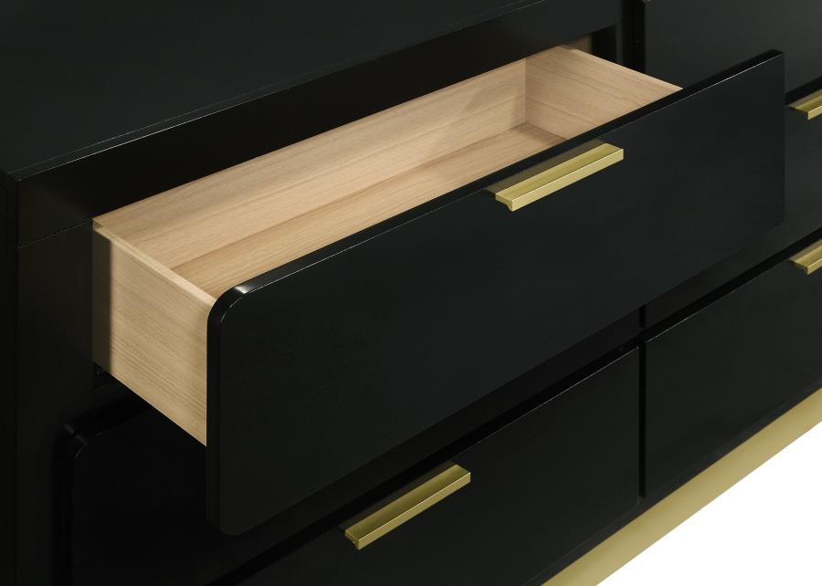 6 Drawer Dresser Black