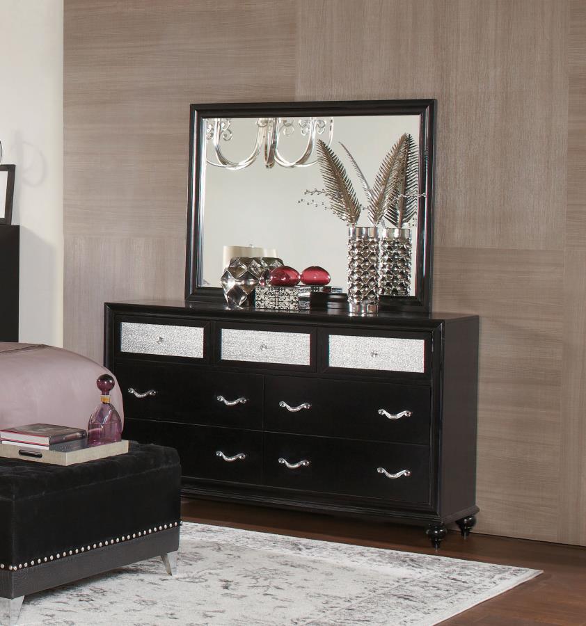 7 Drawer Dresser Black