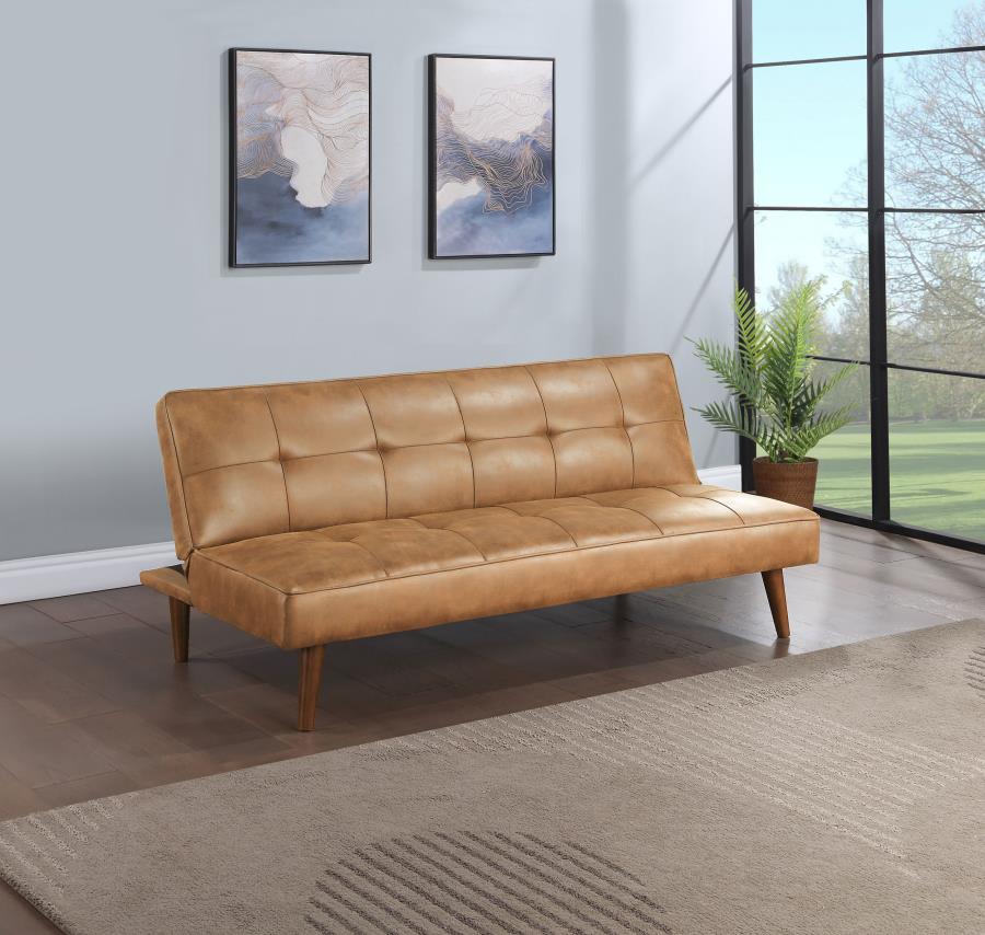 Upholstered Tufted Convertible Sofa Bed
