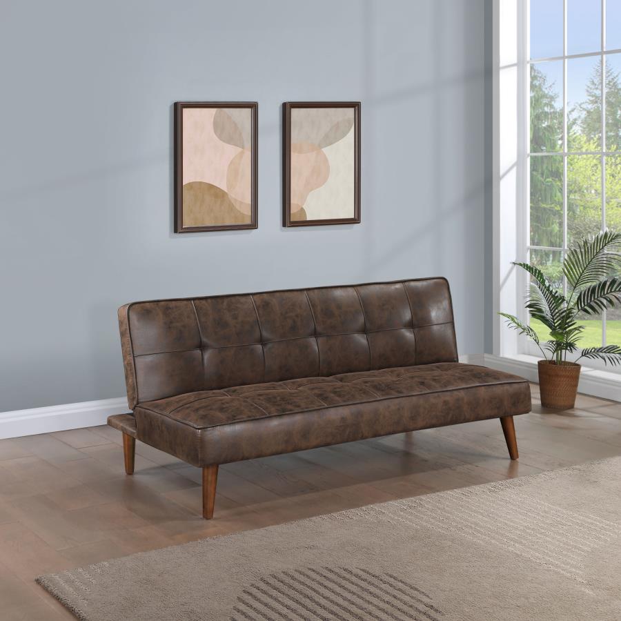 Upholstered Tufted Convertible Sofa Bed