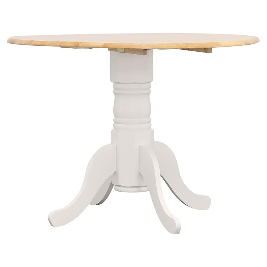 5-piece Round Drop Leaf Dining Table Set