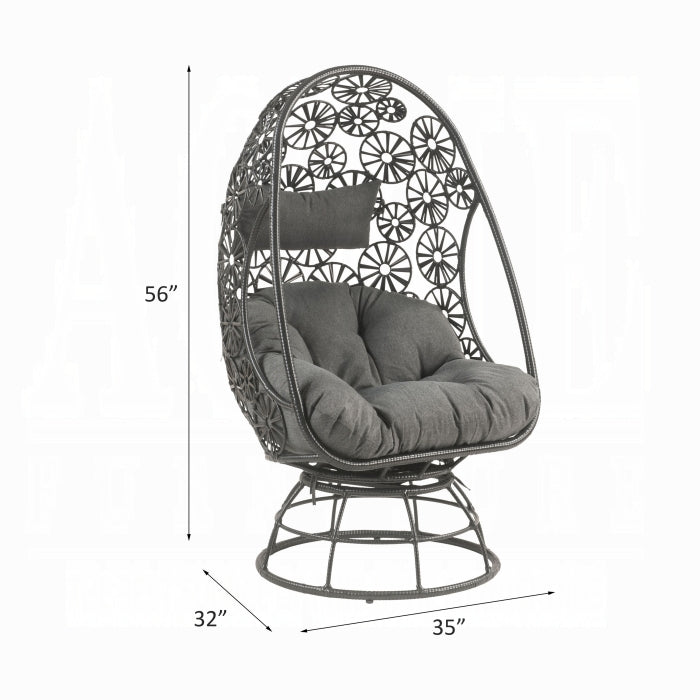 Patio Lounge Chair and Side Table Set