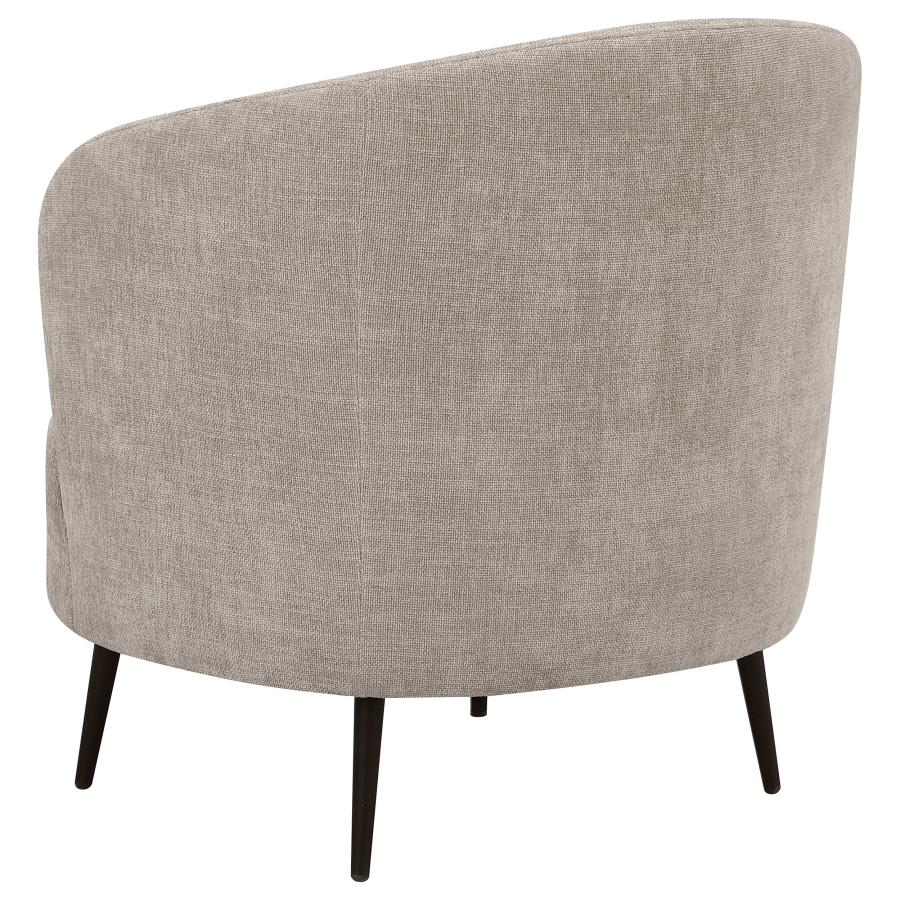 Upholstered Channel Back Curved Chair