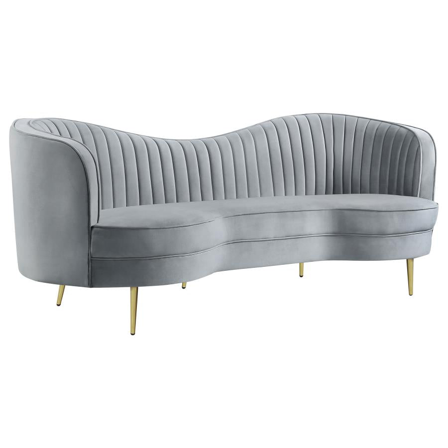 Upholstered Channel Tufted Sofa Set