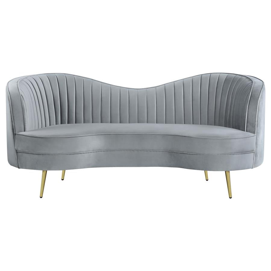 Upholstered Channel Tufted Sofa Set