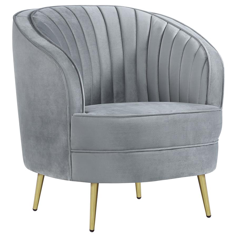 Upholstered Channel Tufted Sofa Set