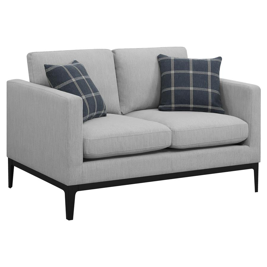 Upholstered Track Arm Sofa Set
