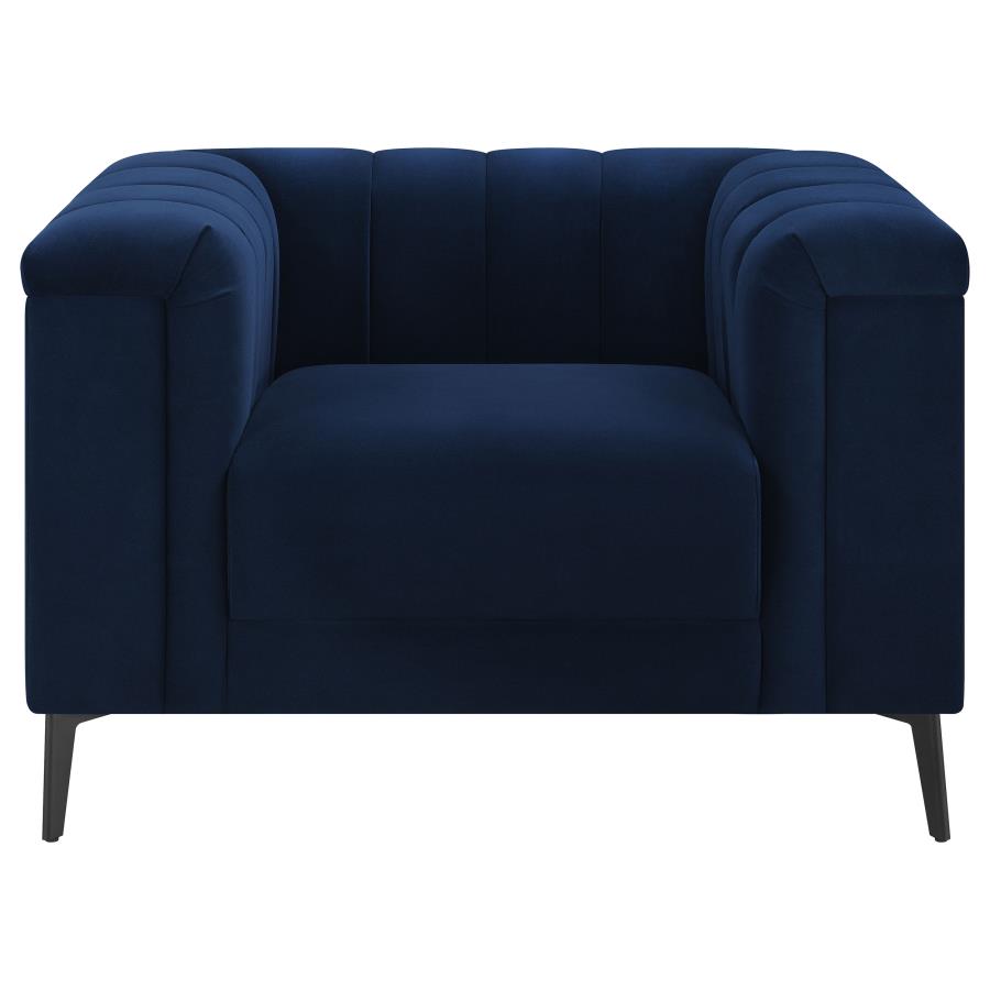 Upholstered Tuxedo Arm Tufted Sofa Set