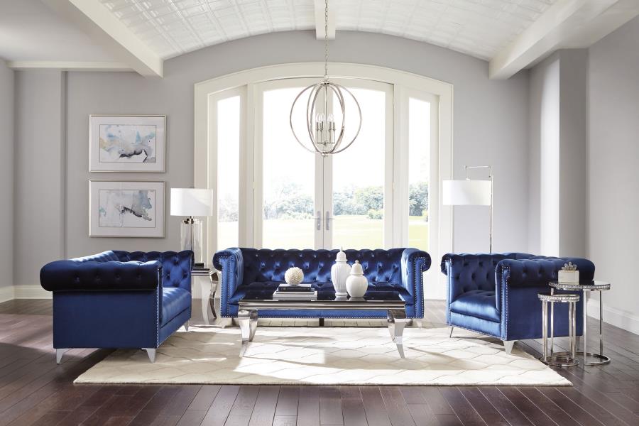 Upholstered Tuxedo Arm Tufted Sofa Set