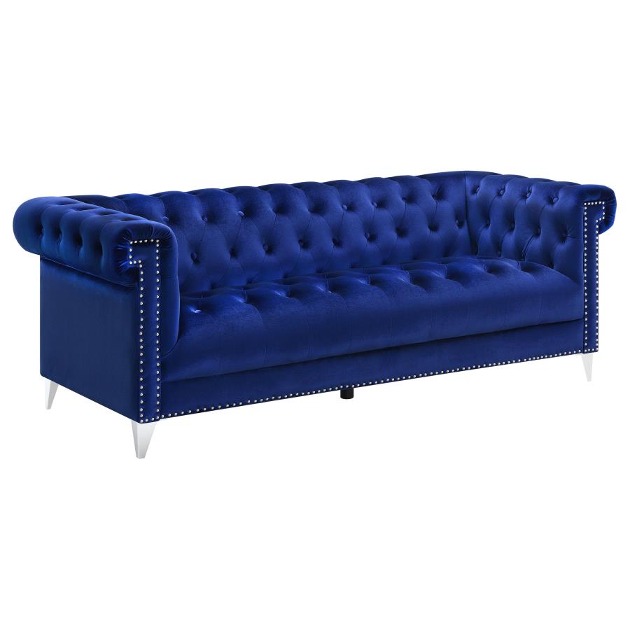 Upholstered Tuxedo Arm Tufted Sofa Set
