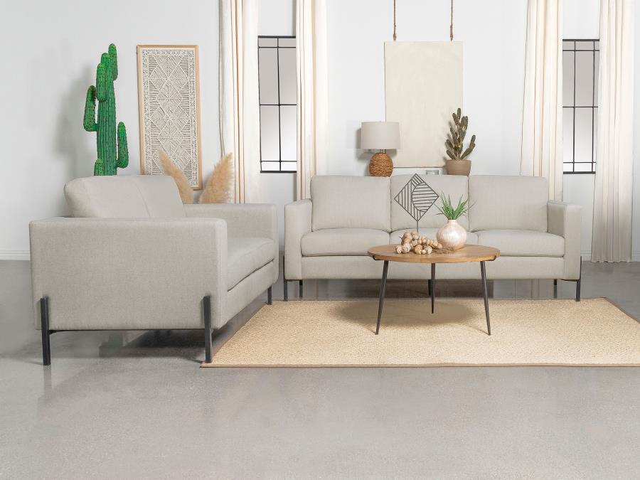 Upholstered Track Arm Sofa Set
