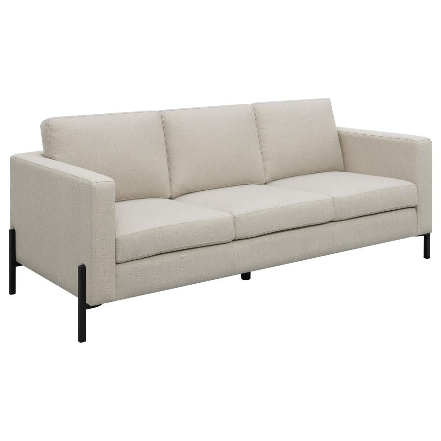 Upholstered Track Arm Sofa Set