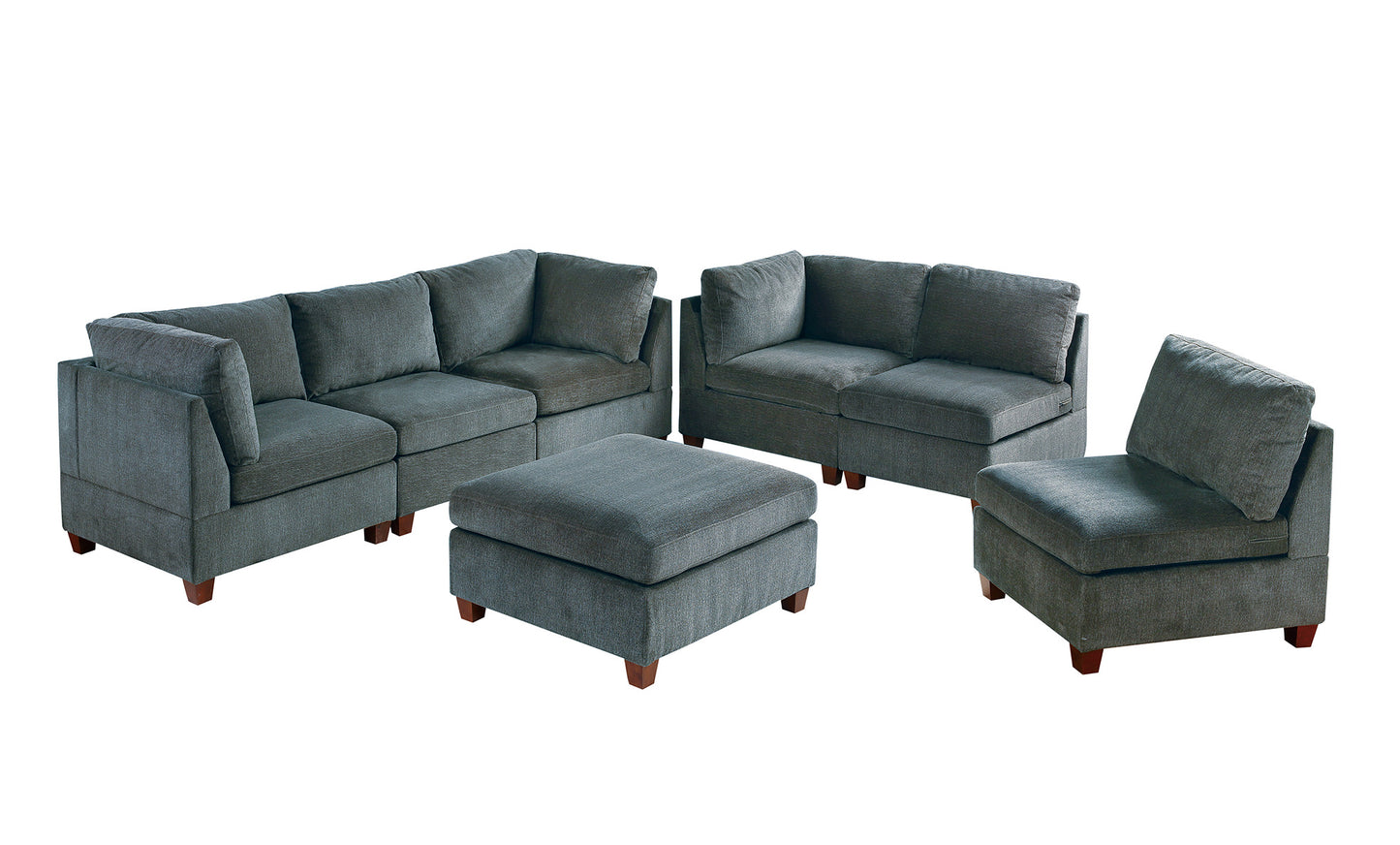 7-PC Modular Sofa Ottoman