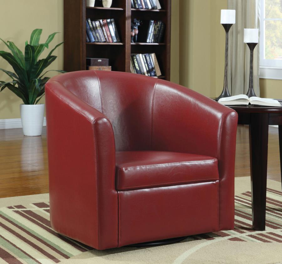 Upholstered Barrel Back Swivel Chair