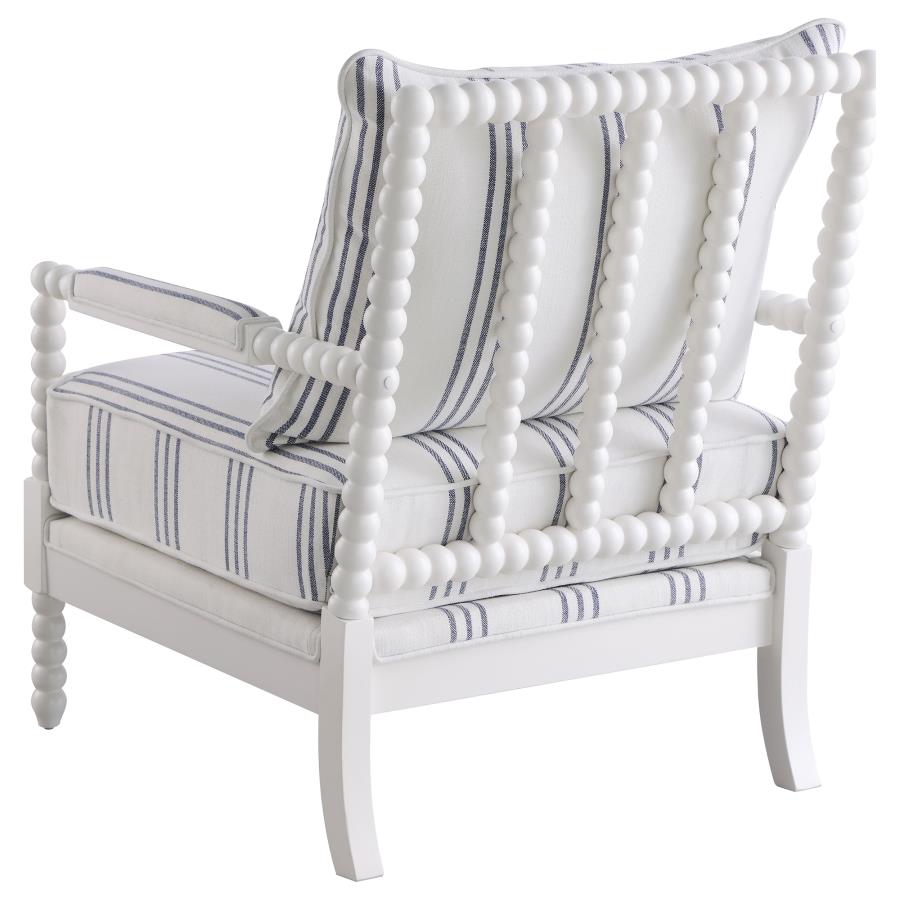 Upholstered Bobbin Accent Chair