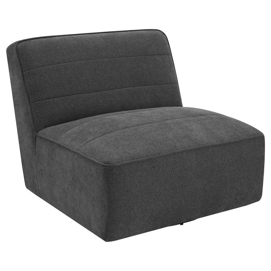 Upholstered Armless Swivel Chair