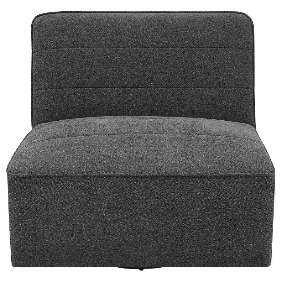 Upholstered Armless Swivel Chair