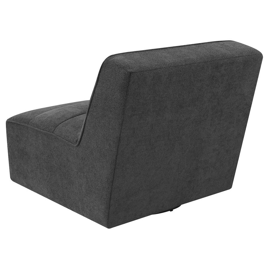 Upholstered Armless Swivel Chair