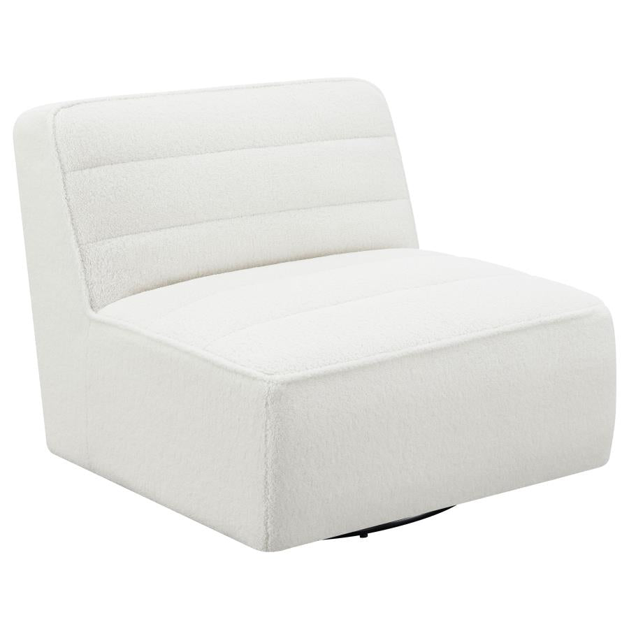 Upholstered Armless Swivel Chair