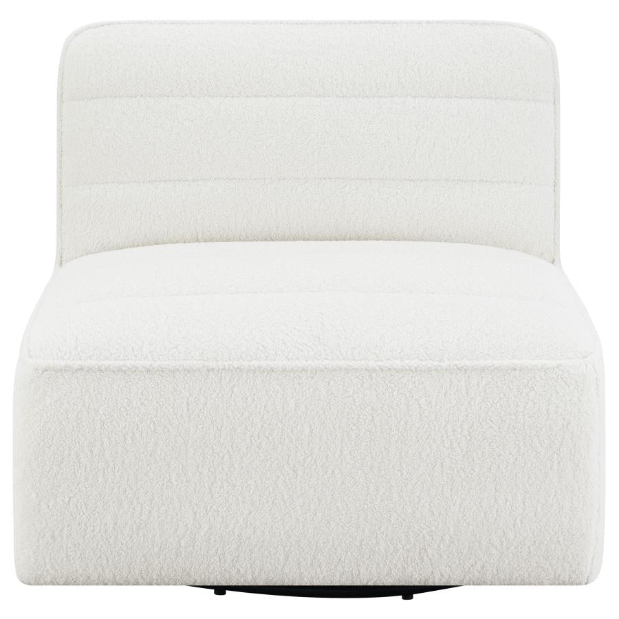 Upholstered Armless Swivel Chair