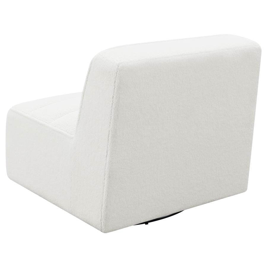 Upholstered Armless Swivel Chair