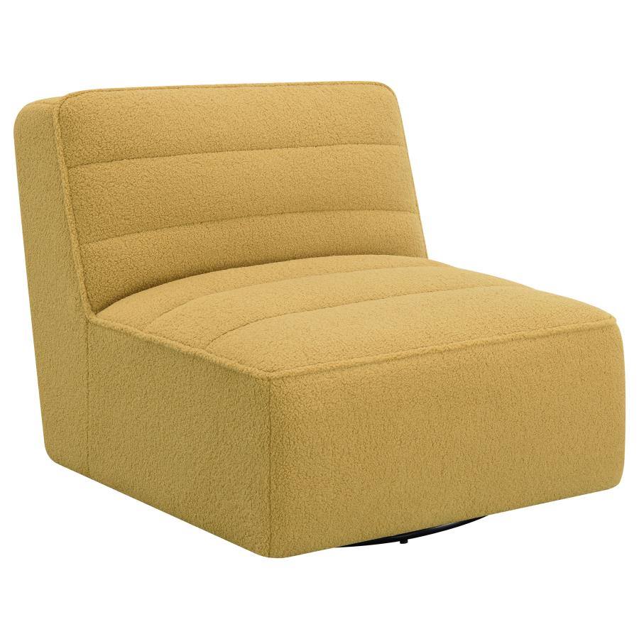 Upholstered Armless Swivel Chair
